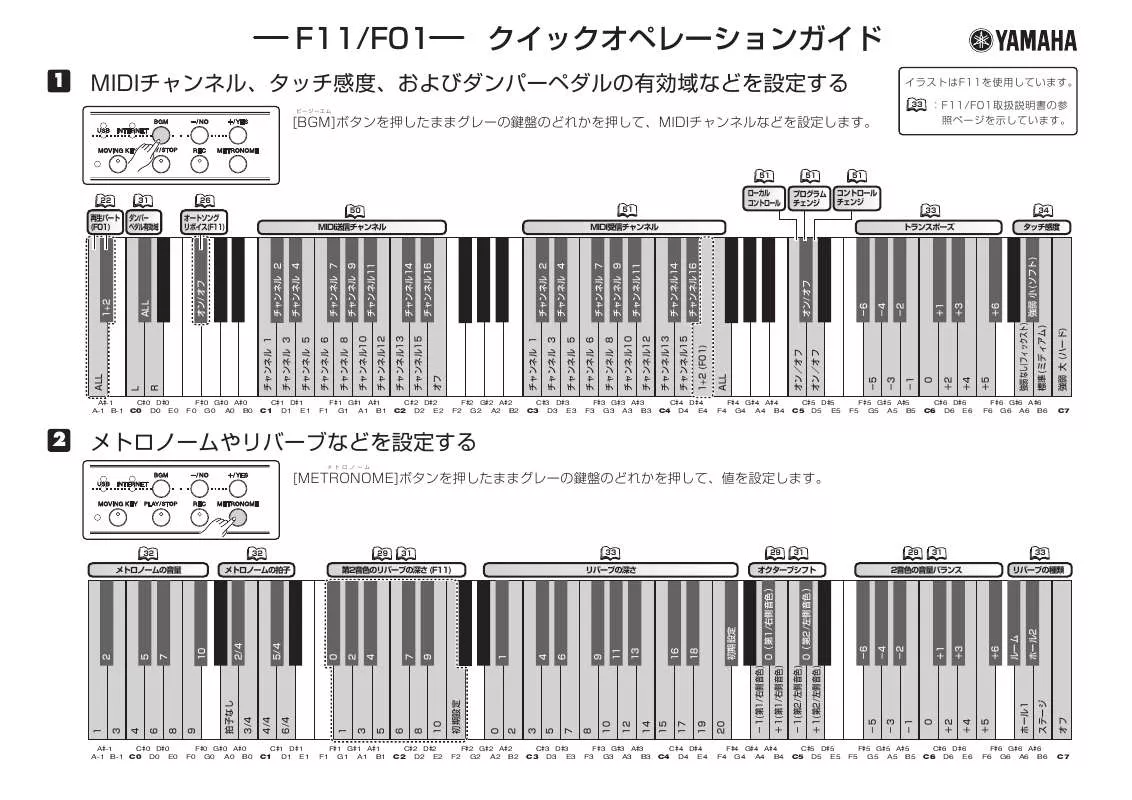 Mode d'emploi YAMAHA F11/F01