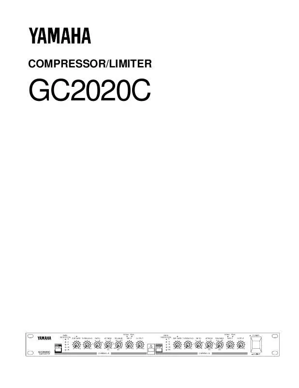 Mode d'emploi YAMAHA GC2020C