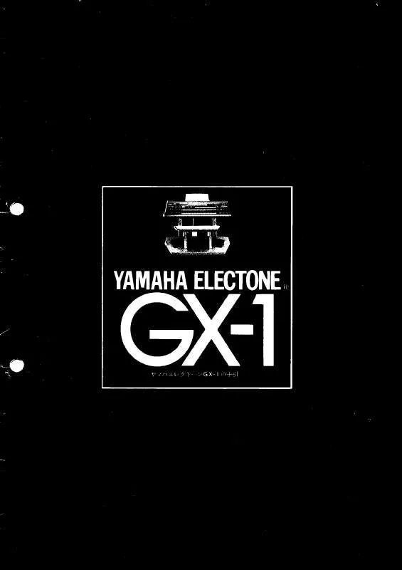 Mode d'emploi YAMAHA GX-1