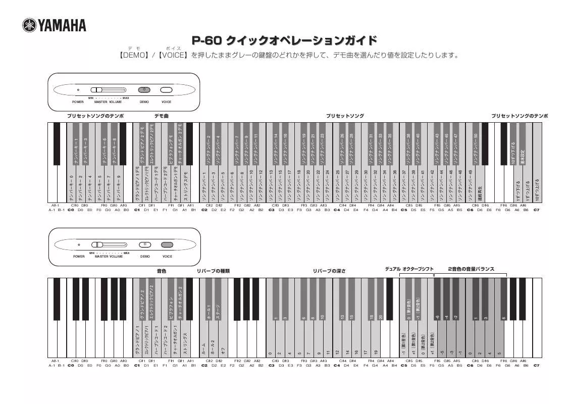 Mode d'emploi YAMAHA P-60