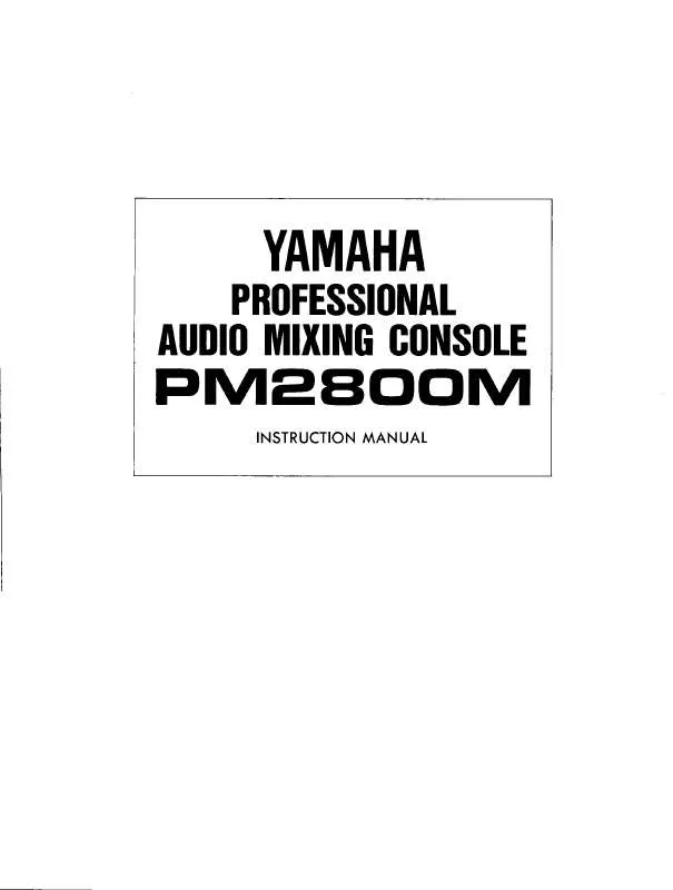 Mode d'emploi YAMAHA PM2800M