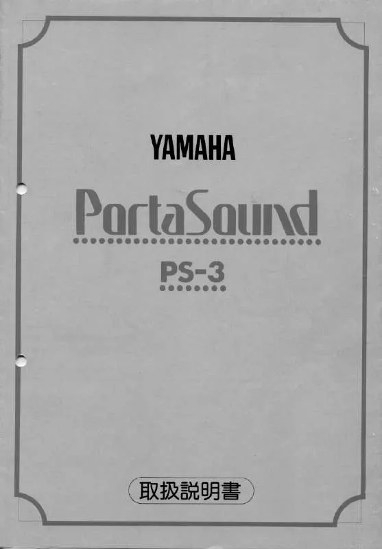 Mode d'emploi YAMAHA PS-3