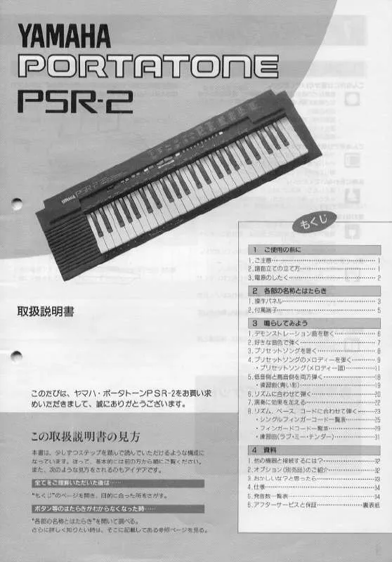 Mode d'emploi YAMAHA PSR-2