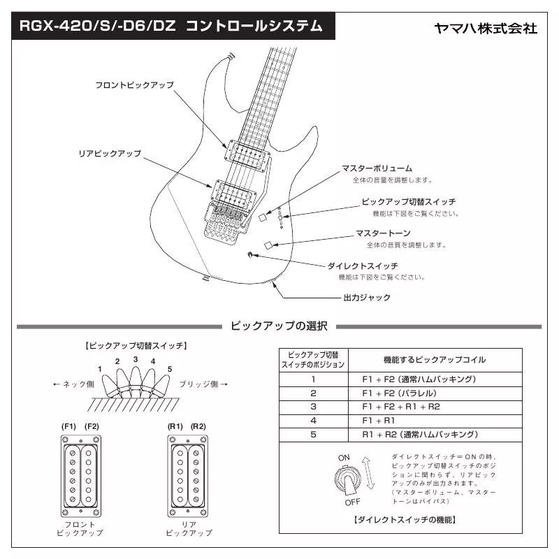 Mode d'emploi YAMAHA RGX420S