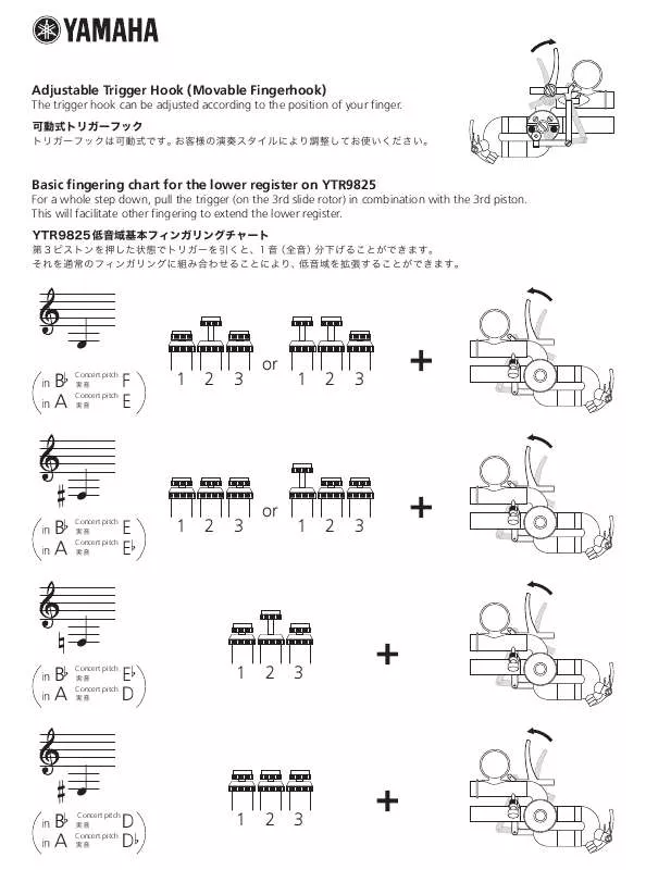 Mode d'emploi YAMAHA YTR-9825