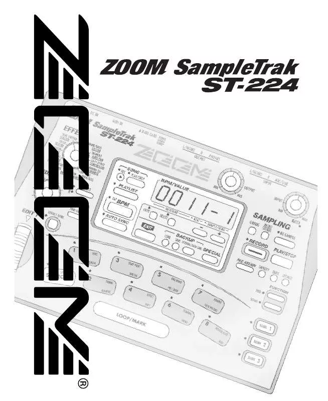 Mode d'emploi ZOOM ST-224